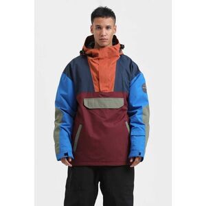Gsou Snow Size Large Men's Orange & Blue Color-Block Insulated Snow Anoraks NWT